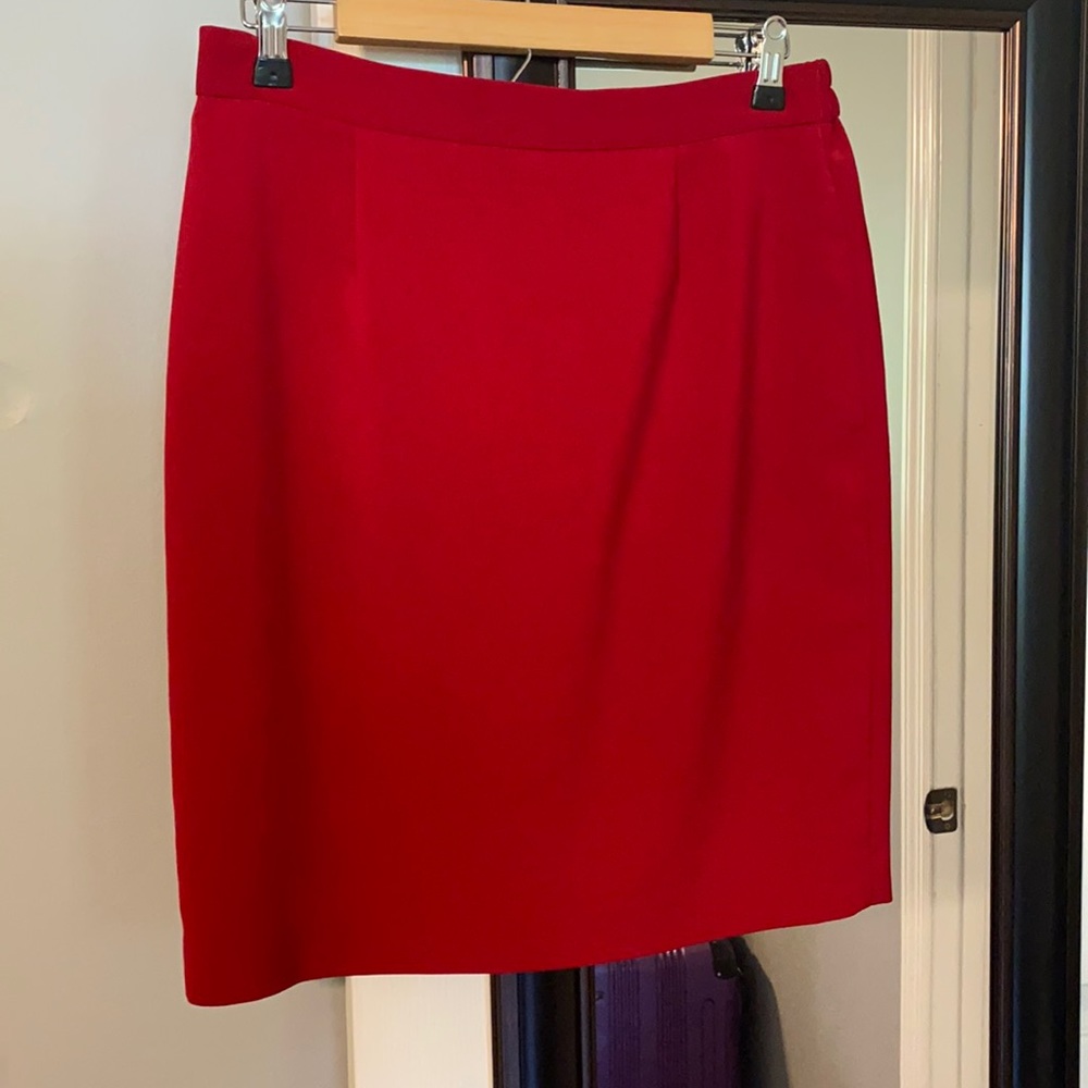 Red pencil skirt